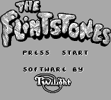 Flintstones title screen for GameBoy